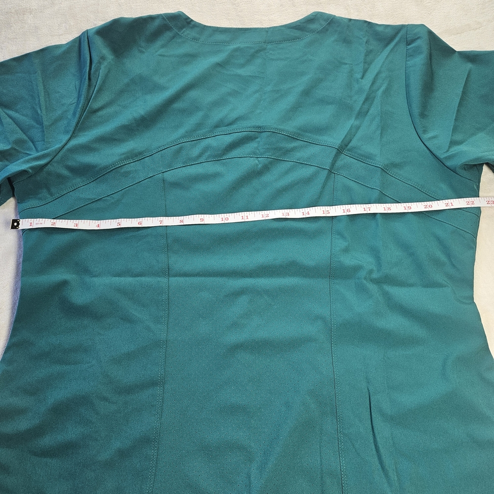Women's V-Neck Scrub Top - Green - Picture 11 of 13